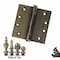 Embassy 4-1/2 x 4-1/2 Solid Brass Ball Bearing Hinge, Antique Brass Finish with Flat Tips 4545BBUS5F-1 - alternate 5
